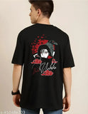 Featous cotton oversized printed T-shirt for men, vibrant front & back designs. Three-quarter sleeves, size M/L/XL. Indian-made