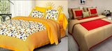 Cotton Jaipuri double bed bedsheet combo pack with 4 pillow covers, queen size, made in India