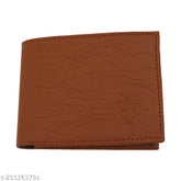 Genuine leather Wallet for Men, faux leather/leatherette, 5 compartments, free size (12cm x 10cm), classic style from Winwon
