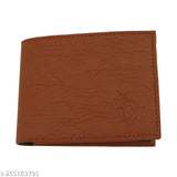 Genuine leather wallet for men - brown faux leather, 5 compartments, free size (12cm x 10cm) - classic handcrafted accessory from Winwon, made in India