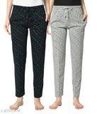 Cotton blend printed pyjamas and lounge pants by Vimal Jonney, Indian-made women's leisurewear with vibrant patterns