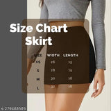 Black polyester mini pencil skirt for casual and formal occasions, suitable for sizes 26-32 inches waist, 30-36 inches hips