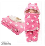 Microfiber hooded baby blanket pack of 2, perfect for AC room cribs and newborn swaddling