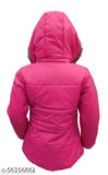 Girls pink polyester embroidered net jacket & coat, fluffy and detachable hood, matching glacier lining, sizes 3-4 years to 10-11 years (Indian origin)
