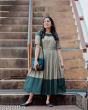 Rayon floral printed flared kurti for women, striped pattern, Indian-made