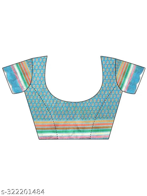 Sky blue multi Shibori tie-dye chiffon saree with diamond work scalloping & printed blouse, Indian fashion for parties and weddings