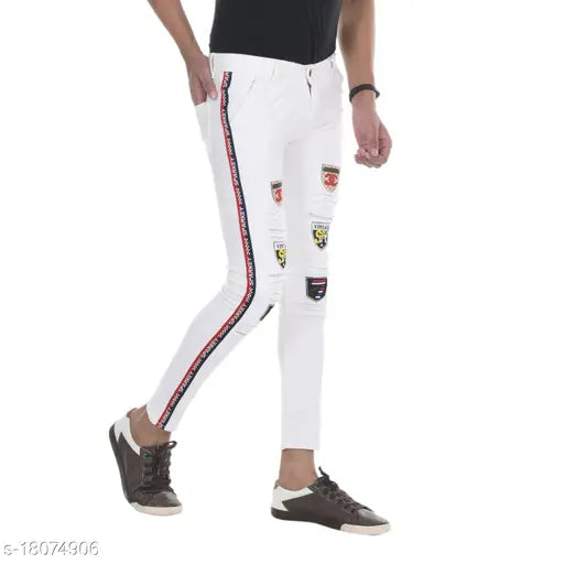 Dyed/washed denim men's jeans (size 28, 30), fashionable and glamorous