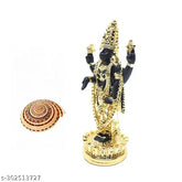 Gold plated Balaji idol, premium quality polyresin decorative item for car dashboard or gift purposes (13cm)