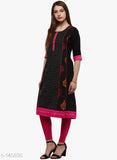 Cotton three-quarter sleeve printed kurti, trendy casual Divena women's style - India
