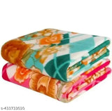 Fleece floral swaddlers, graceful blankets for mild winter, two pack from India