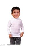 Trendy striped wool highneck sweater for kids (boys and girls), warm and comfortable winter wear