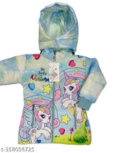 Bright nylon hoodies for kids, 3-6 years, printed design, trendy look