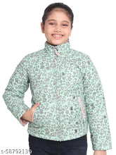 Polyester net Tinkle Trendy girls winter jacket, breathable, warm, trendy & foil print