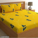 Trending cotton botanical double bed sheets, superfine quality with 2 pillow covers, ideal for summer adult use