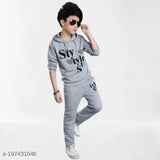 Boys stylish cotton hoodie and lower set pack of 2, printed net pattern for superhero outfits, comfortable in all weather for 4-16 years old