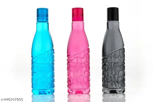 Multicolor Ladylove fridge water bottle combo set of 6, BIS/ISI certified, leak-proof plastic bottles for home refrigerator