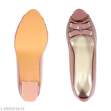 Patent leather peep toe pumps with bow style upper for women - Gripex casual footwear