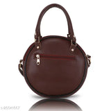 Trendy canvas & leather slingbag, free size (8in x 4in x 3in), India-made PU material, suitable for all essentials and one spacious compartment with gold twist lock