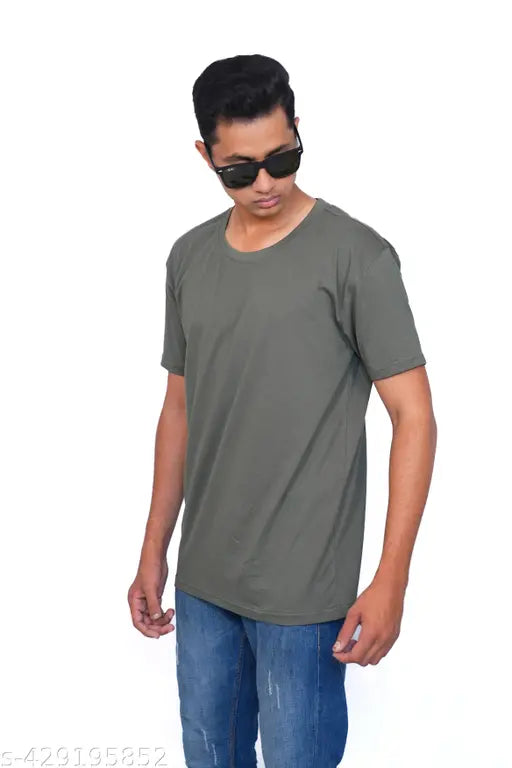 BlackOlive Antargo Men's 100 Cotton 160 GSM Round Neck T-Shirts (Pack of 2)