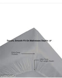 Glace Cotton, superfine fitted double bed sheet with two pillow covers, ideal for AC rooms, by Bombay Dyeing