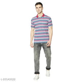 Trendy cotton blend men's t-shirt, short sleeves, blue, Indian summer wear