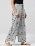 Grey/Navy Blue women's maxi length cotton blend pyjama set pack of 2 - heart-printed, comfortable bedtime fashion on display