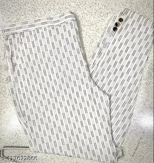 Black & White Embellished Cotton Pants Combo for Women - India Origin