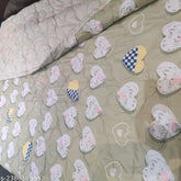 Cotton double bed AC comforter, cozy & warm in pink, glass cotton - India