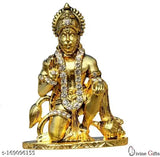 Golden brass Hanuman showpiece figurine, 75cm, divine decorative art