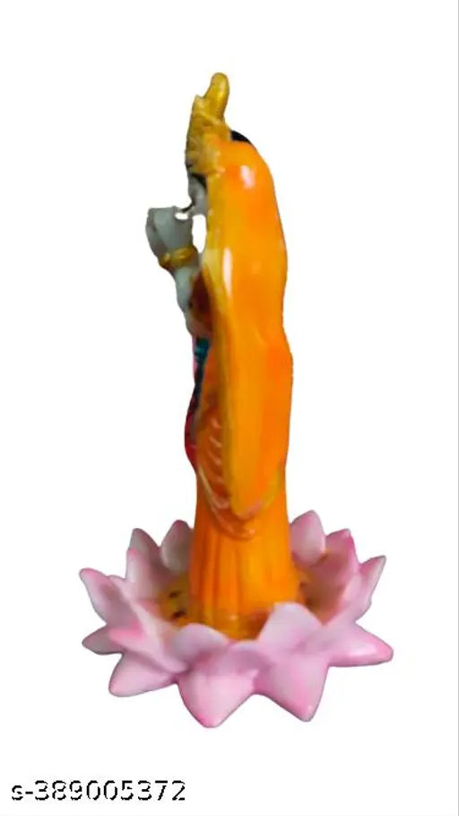 Marble Krishna idol (5x9x4 inches), spiritual decor for home or Pooja room, beneficial for Vastu in the North East direction
