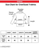 Oversized Superhero cotton t-shirt, printed design on three-quarter sleeves, size L (44in chest, 29in length), made in India