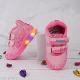 PVC LED Velcro baby shoes, woven design, lightweight & breathable for both boys and girls (ages 21-4 years), Indian origin