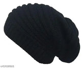 Woolen winter beanie cap in solid pattern, keeps you warm in cold temperatures. Handmade in India." (108 characters)