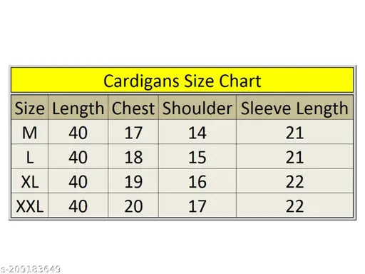 Winter wear long cardigan, acrylic wool with side pockets, printed pattern, women's size M-XXL