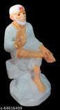 Poly Resin Sai Amrut AShirwad Hand Saibaba Indian God Idol, 2"x4.5"x2", for home or temple use