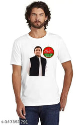 Akhilesh Yadav Men Cotton Blend T-shirt, printed with net pattern, short sleeves, very comfortable premium quality