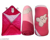 Microfiber AC Blanket set, soft, cartoon-printed for newborns (3 pack)