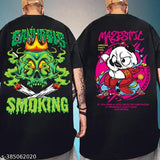 Benny Brooks men's cotton black half sleeve oversized graphic printed t-shirts, pack of 2 - stylish, comfortable fashion for XS to XXXL sizes