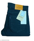 Stylish black denim jeans pant for men, solid fabric and shiney color, comfortable fit from India