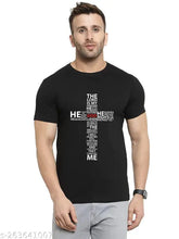Polycotton Jesus Christian Cross t-shirt with printed design, short sleeves, size S