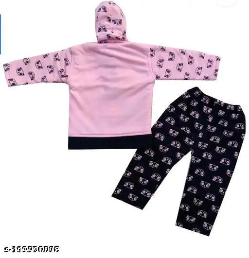 Boys and girls winter wear set of 2 woolen, printed long sleeves, 0-3 Months to 2-3 Years, warm clothing for kids in snow