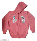 Cotton printed net long sleeve kid's zipper, stylish design for 3-4 and 6-7 years