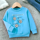 Kids cotton blend round neck sweatshirt set (2 pack), printed design for boys & girls winter wear