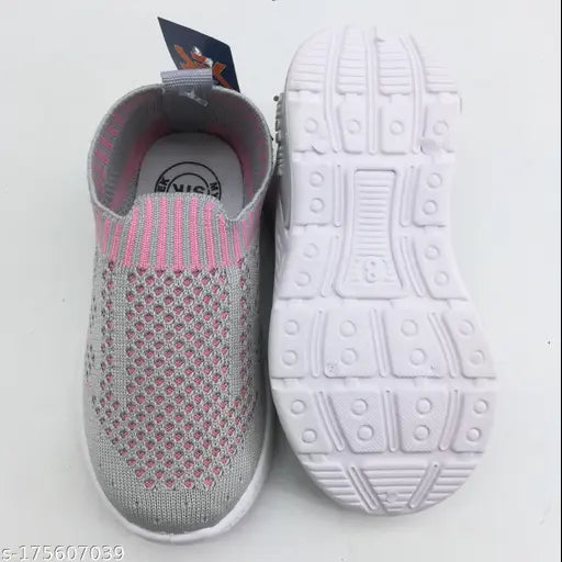 Girls mesh casual shoes with PVC sole, cozy slippers for feet pampering at home
