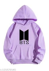 Cotton blend hoodie for girls, self-design print, long sleeves, size 8-9 years