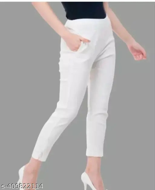 Cotton blend solid-colored women's Staylish jeggings, pack of 1