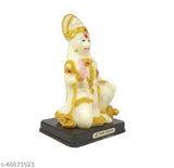 Radium, resin Uniqon Shree Lord Hanuman Ji Sitting Position idol (15.5 cm height) - Indian religious art for home, temple, or office
