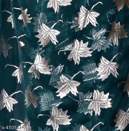 Chiffon wedding saree collection, Indian silk and zari woven, trending party wear for Diwali, Durga Puja, Raksha Bandhan, Navratri. Single silver foil embellished saree with separate blouse piece