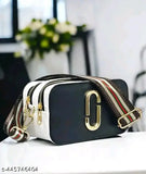 PU two-compartment free size ravishing classy women's sling bag, made in India