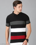 Cotton Polo t-shirt for men and women, solid maroon design, short sleeves, stylish & trendy, size S to XXL